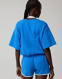 OFFLINE By Aerie Pique Henley Short Sleeve T-Shirt