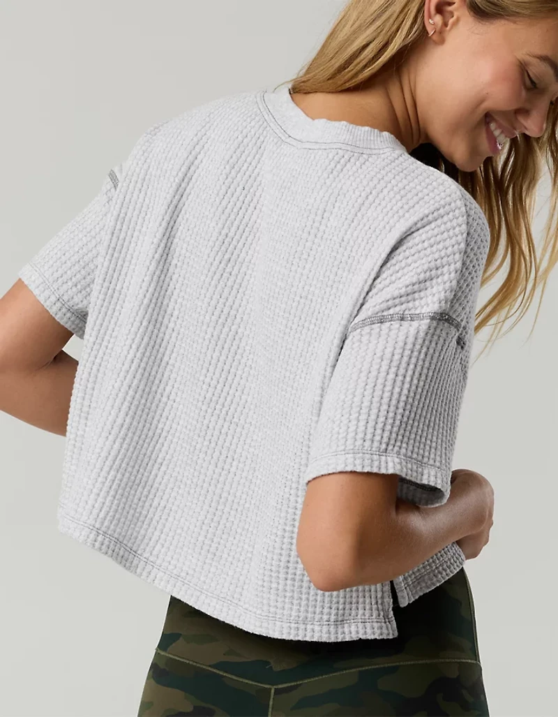 OFFLINE By Aerie Wow! Waffle Notch Neck T-Shirt