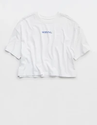 OFFLINE By Aerie Rock N Roll Cropped T-Shirt