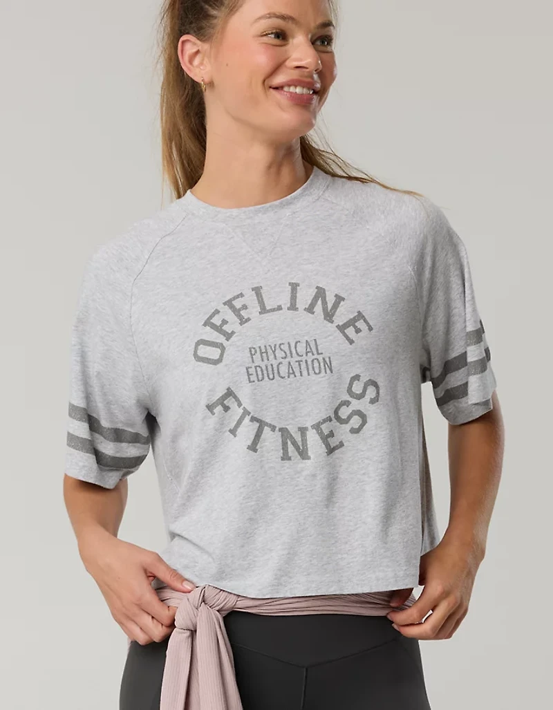 OFFLINE By Aerie Let's Stretch Boxy Short Sleeve T-Shirt