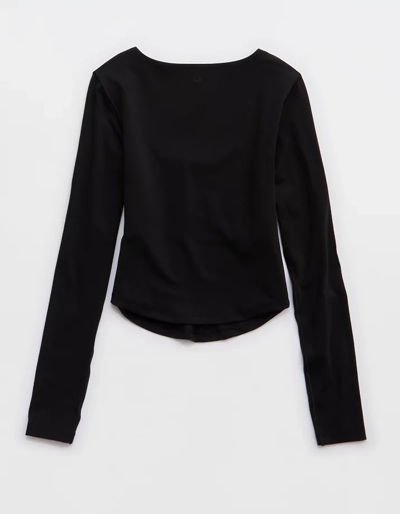 OFFLINE By Aerie Real Me Long Sleeve Scoop T-Shirt