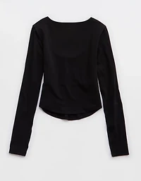 OFFLINE By Aerie Real Me Long Sleeve Scoop T-Shirt