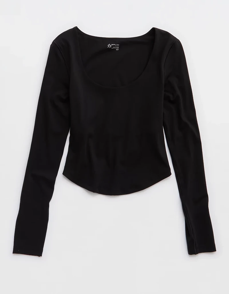 OFFLINE By Aerie Real Me Long Sleeve Scoop T-Shirt