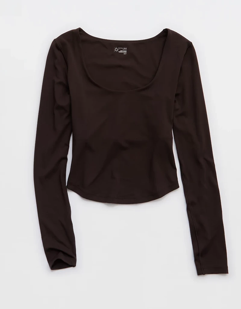 OFFLINE By Aerie Real Me Long Sleeve Scoop T-Shirt