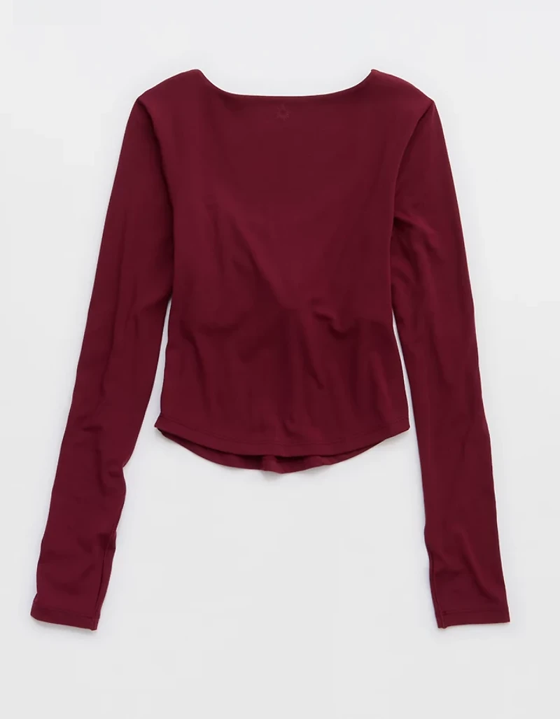 OFFLINE By Aerie Real Me Long Sleeve Scoop T-Shirt