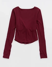 OFFLINE By Aerie Real Me Long Sleeve Scoop T-Shirt