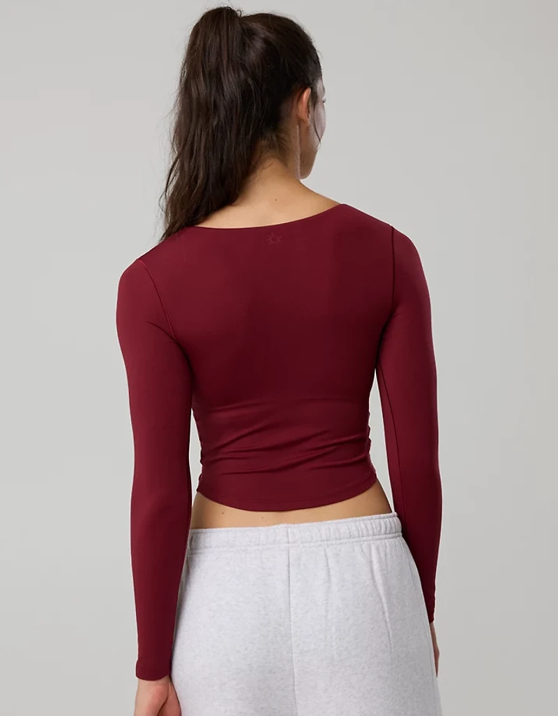 OFFLINE By Aerie Real Me Long Sleeve Scoop T-Shirt