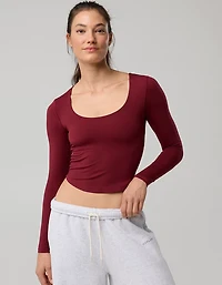 OFFLINE By Aerie Real Me Long Sleeve Scoop T-Shirt