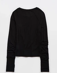 OFFLINE By Aerie Thumbs Up Fitted Ribbed T-Shirt