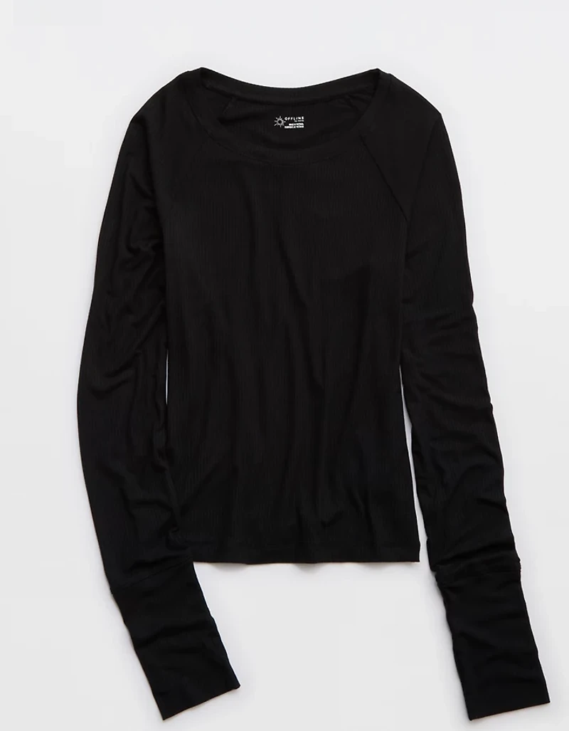 OFFLINE By Aerie Thumbs Up Fitted Ribbed T-Shirt