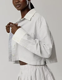 OFFLINE By Aerie Cropped Button Up Shirt