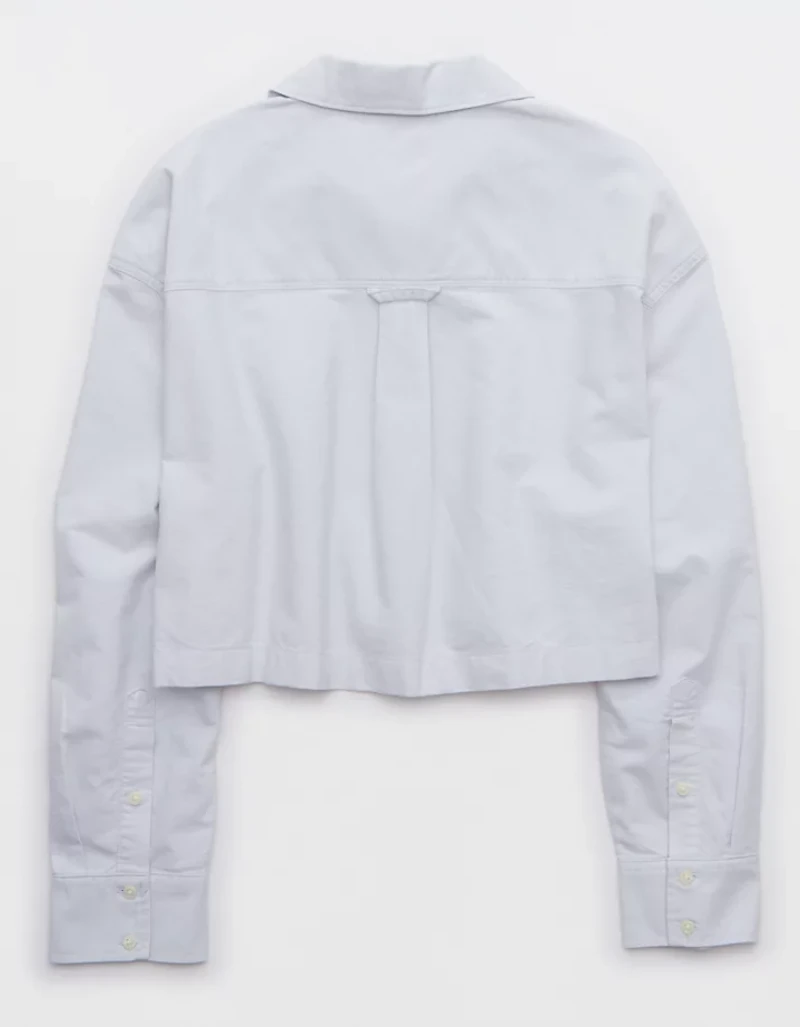 OFFLINE By Aerie Cropped Button Up Shirt