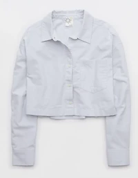OFFLINE By Aerie Cropped Button Up Shirt