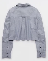 OFFLINE By Aerie Cropped Button Up Shirt
