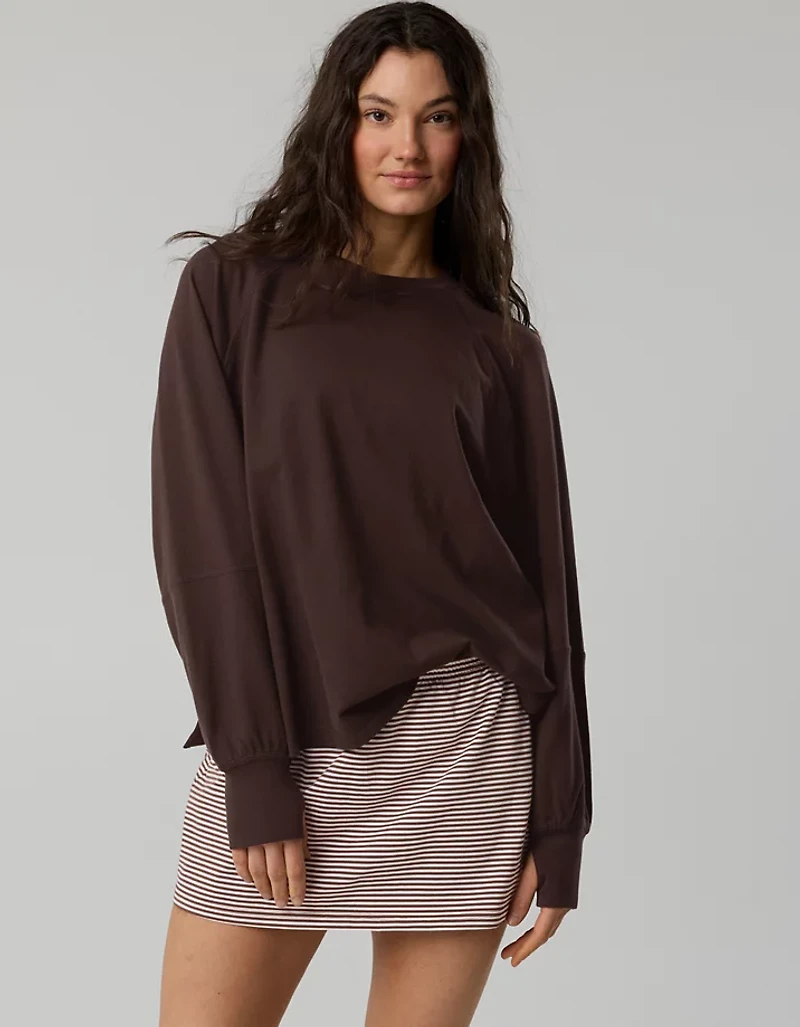OFFLINE By Aerie Pique Long Sleeve T-Shirt
