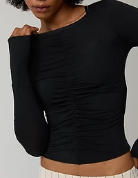 OFFLINE By Aerie Thumbs Up Ruched Long Sleeve T-Shirt