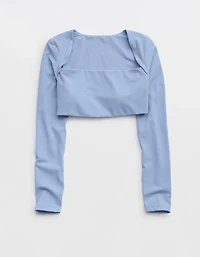 OFFLINE By Aerie Real Me XTRA Ribbed Long Sleeve Bra Top