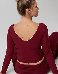 OFFLINE By Aerie Real Me XTRA Rib Open V-Neck T-Shirt