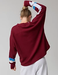 OFFLINE By Aerie Wow! Waffle Notch Neck Long Sleeve T-Shirt