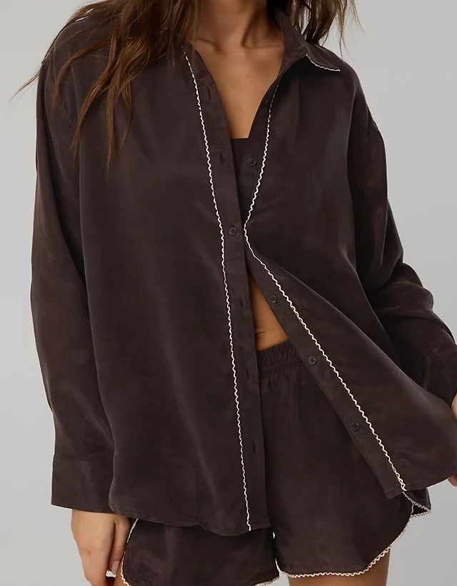 OFFLINE By Aerie You're So Smooth Button Up Shirt