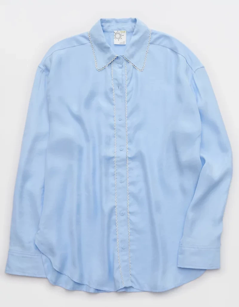 OFFLINE By Aerie You're So Smooth Button Up Shirt