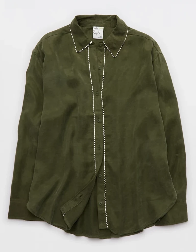 OFFLINE By Aerie You're So Smooth Button Up Shirt