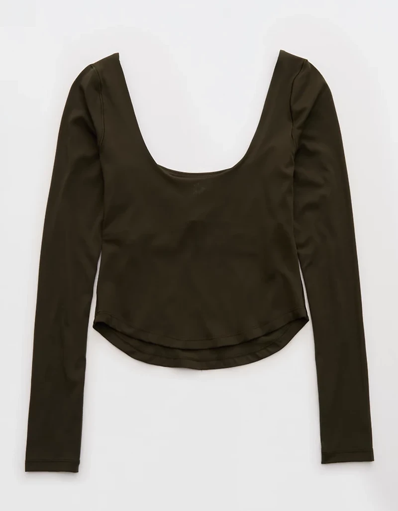 OFFLINE By Aerie Real Me Double Scoop Long Sleeve T-Shirt