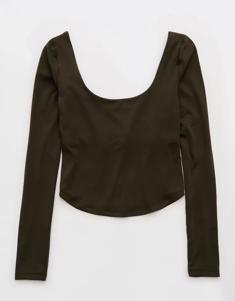 OFFLINE By Aerie Real Me Double Scoop Long Sleeve T-Shirt