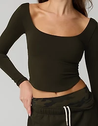 OFFLINE By Aerie Real Me Double Scoop Long Sleeve T-Shirt