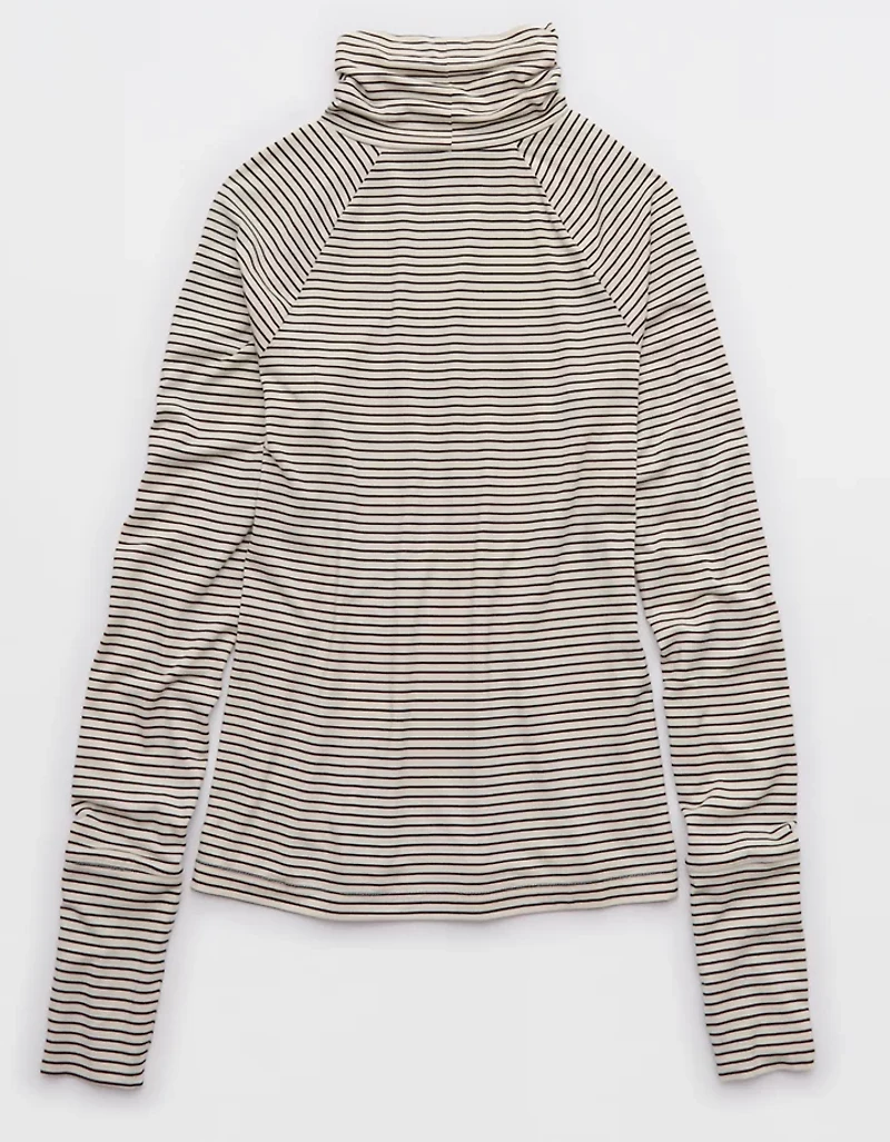 OFFLINE By Aerie Thumbs Up Long Sleeve Turtleneck Shirt