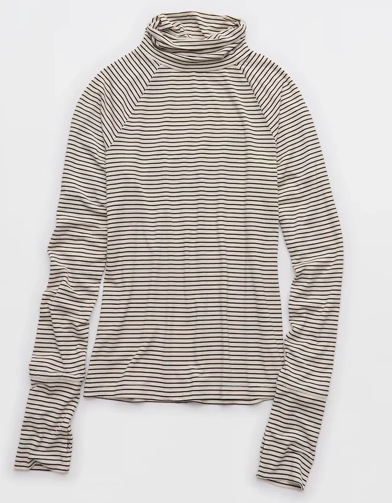 OFFLINE By Aerie Thumbs Up Long Sleeve Turtleneck Shirt