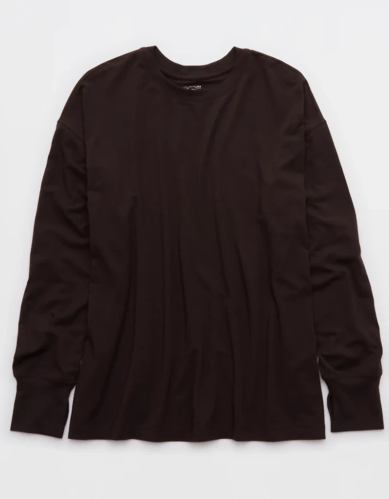 OFFLINE By Aerie Let's Stretch Long Sleeve Boyfriend T-Shirt