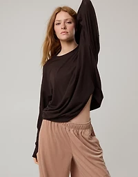 OFFLINE By Aerie Let's Stretch Long Sleeve Boyfriend T-Shirt