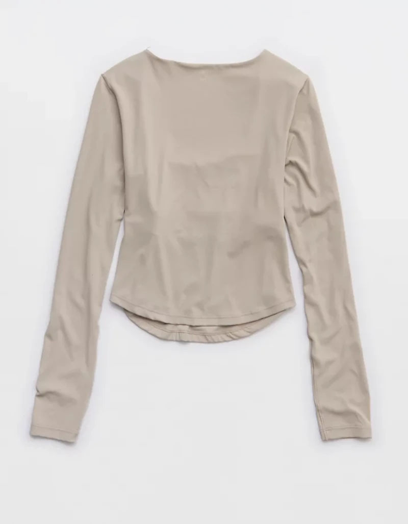 OFFLINE By Aerie Real Me Long Sleeve Scoop T-Shirt