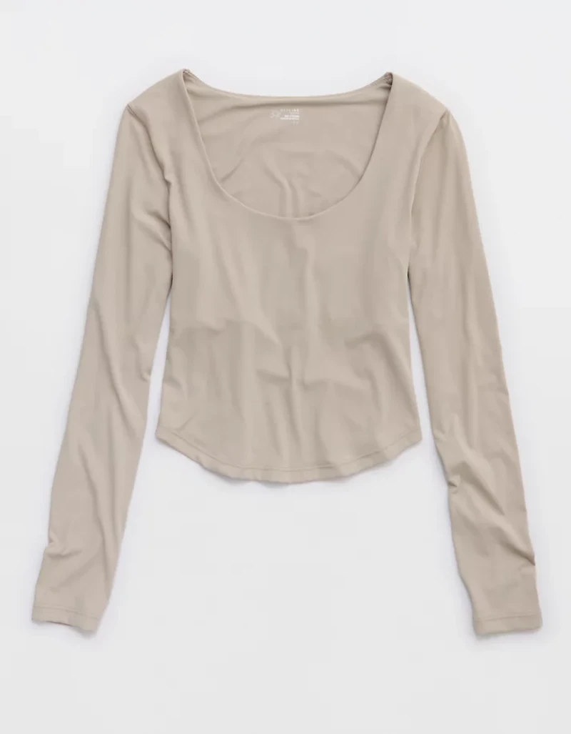 OFFLINE By Aerie Real Me Long Sleeve Scoop T-Shirt