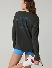 OFFLINE By Aerie Let's Stretch Long Sleeve Boyfriend T-Shirt