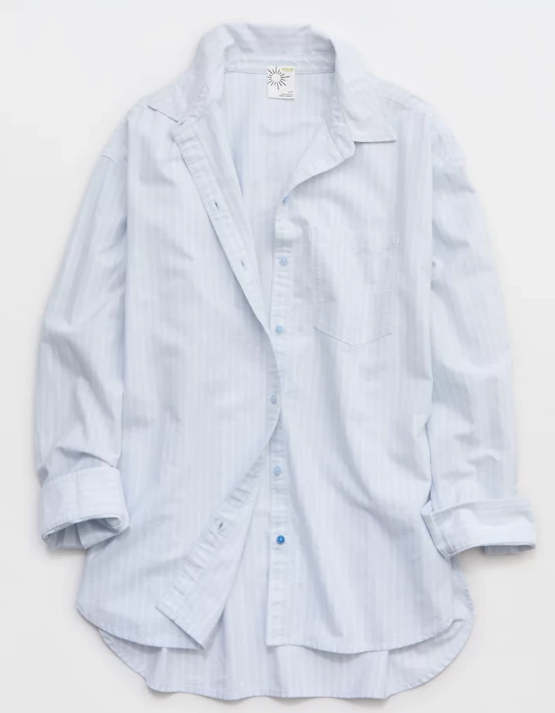 OFFLINE By Aerie Oxford Oversized Long Sleeve Button Up Shirt