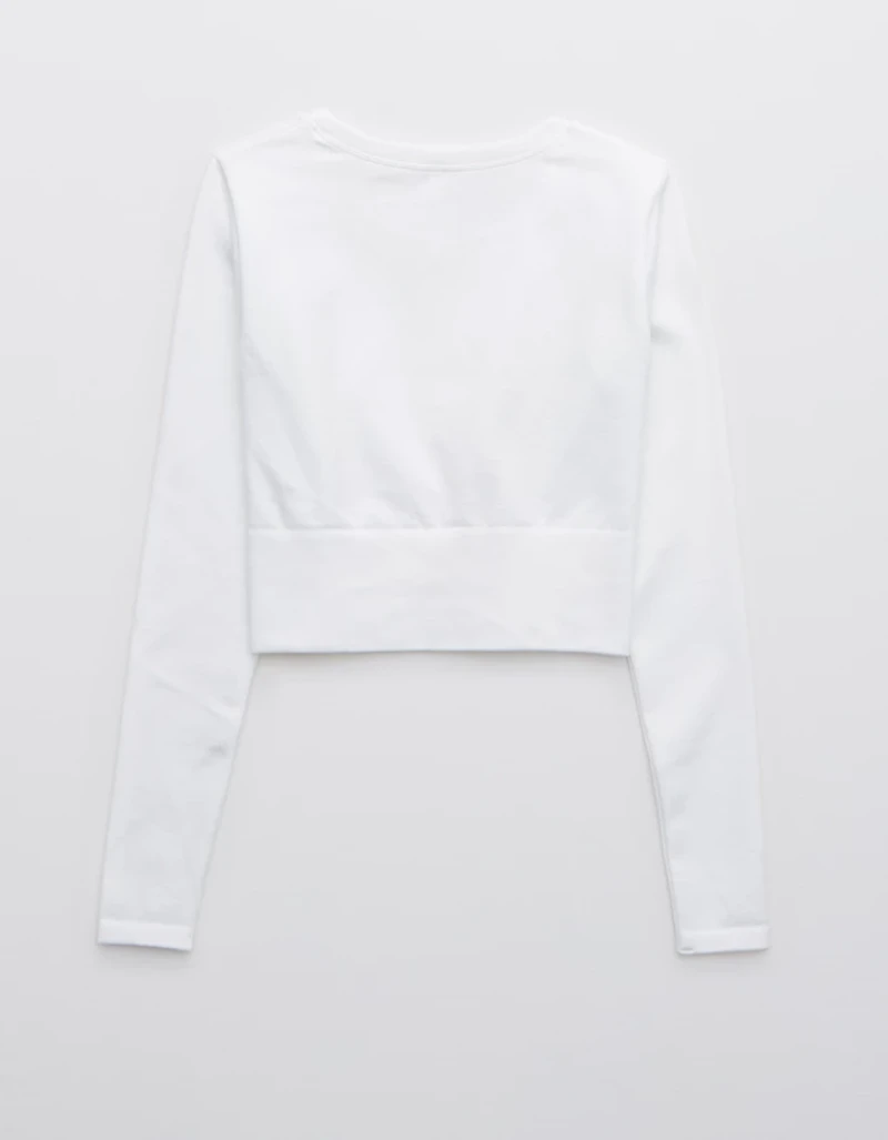OFFLINE By Aerie Sidewalk Seamless Long Sleeve Cropped T-Shirt