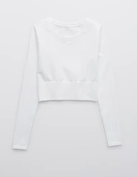 OFFLINE By Aerie Sidewalk Seamless Long Sleeve Cropped T-Shirt