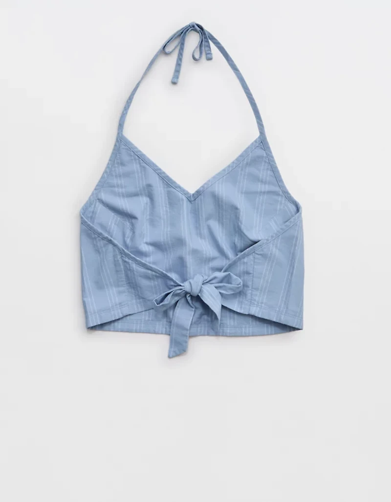 OFFLINE By Aerie Oxford Tie Back Tank Top