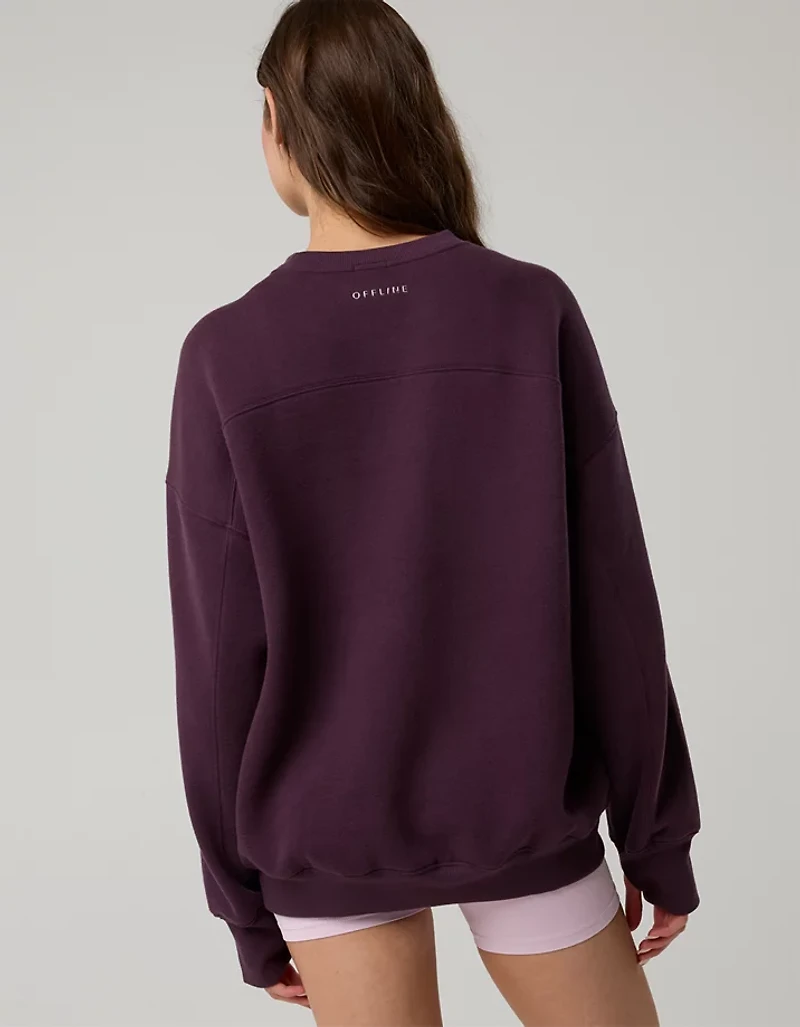 OFFLINE By Aerie Cloud Fleece Oversized Crewneck