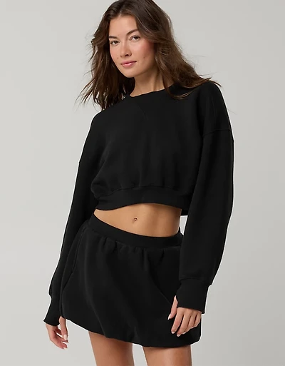 OFFLINE By Aerie Cloud Fleece Cropped Crewneck Sweatshirt
