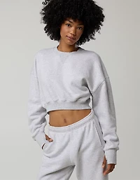 OFFLINE By Aerie Cloud Fleece Cropped Crewneck Sweatshirt