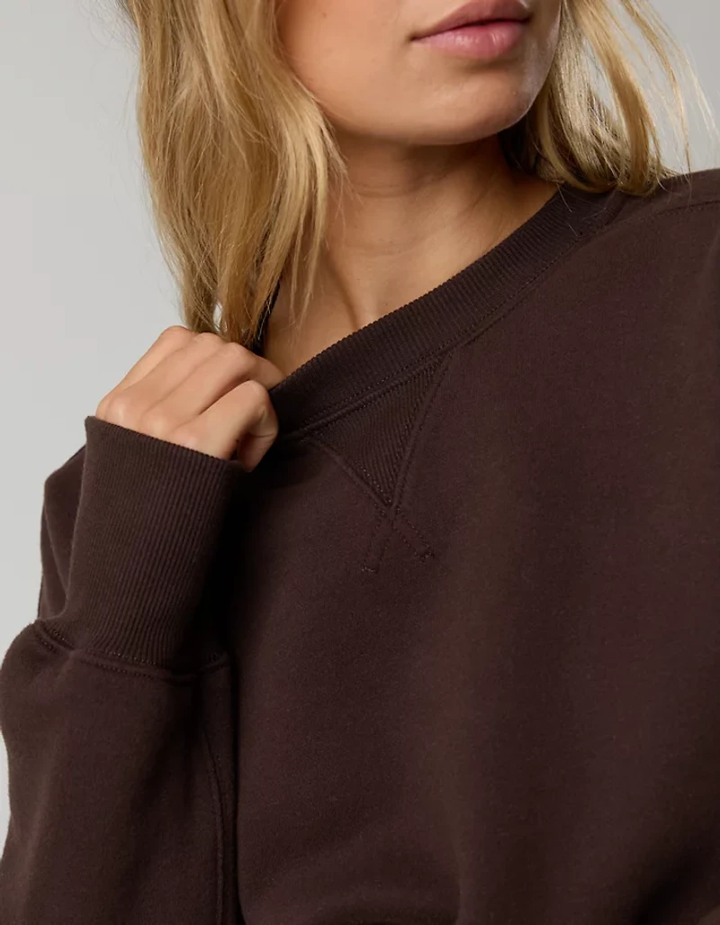 OFFLINE By Aerie Cloud Fleece Cropped Crewneck Sweatshirt
