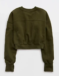 OFFLINE By Aerie Cloud Fleece Cropped Crewneck Sweatshirt