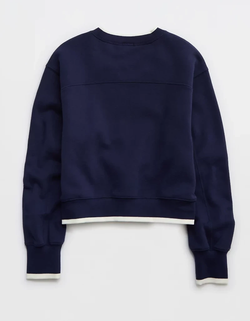 OFFLINE By Aerie Cloud Fleece V-Neck Crew Sweatshirt