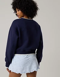 OFFLINE By Aerie Cloud Fleece V-Neck Crew Sweatshirt