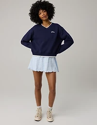 OFFLINE By Aerie Cloud Fleece V-Neck Crew Sweatshirt