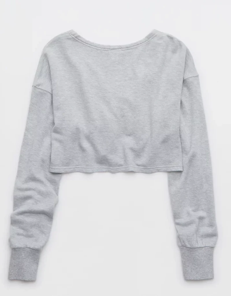 OFFLINE By Aerie Keep It 100 Terry Cinched Front Crewneck