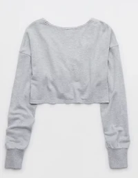 OFFLINE By Aerie Keep It 100 Terry Cinched Front Crewneck
